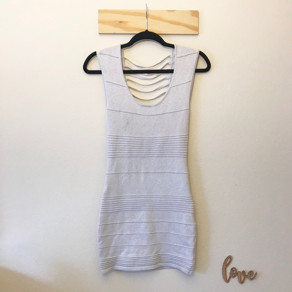 Foreign Exchange - Silver Shimmer Dress w/ Straps